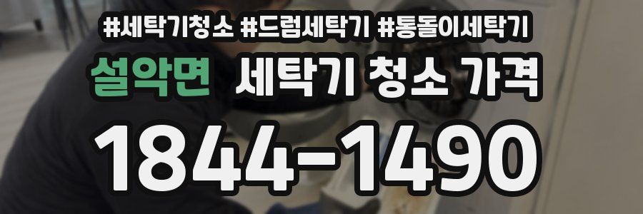 설악면 세탁기 청소 가격
