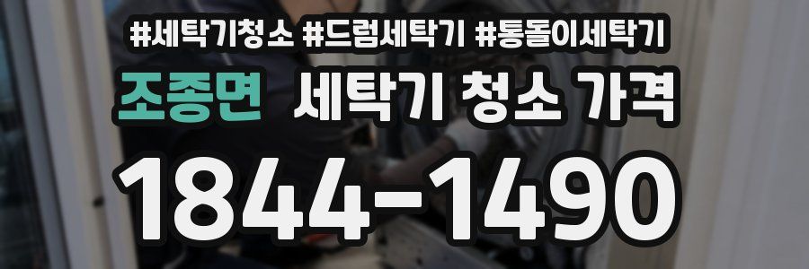 조종면 세탁기 청소 가격