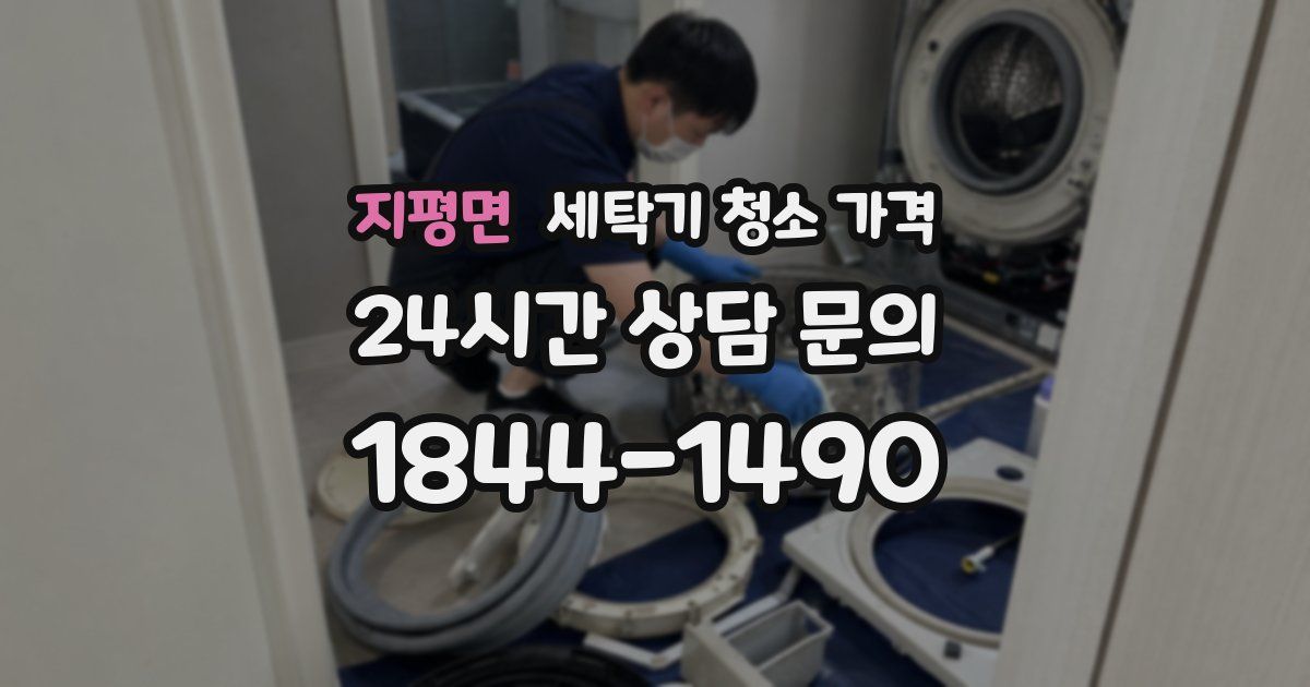 지평면 세탁기 청소 가격