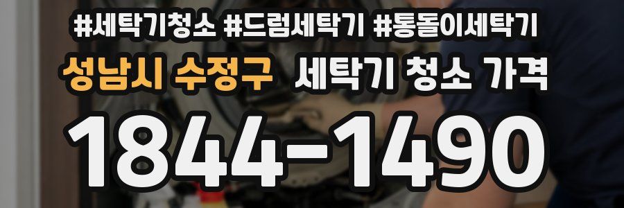 성남시 수정구 세탁기 청소 가격