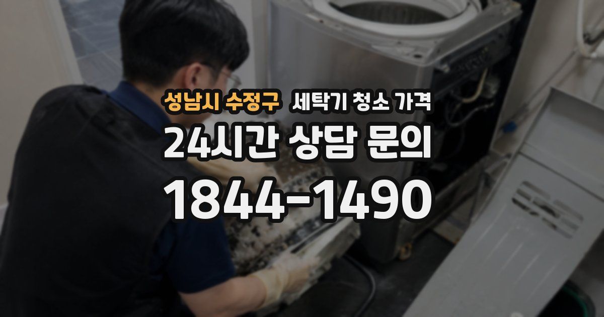 성남시 수정구 세탁기 청소 가격