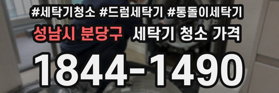 성남시 분당구 세탁기 청소 가격