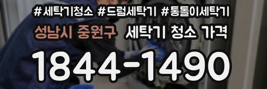 성남시 중원구 세탁기 청소 가격