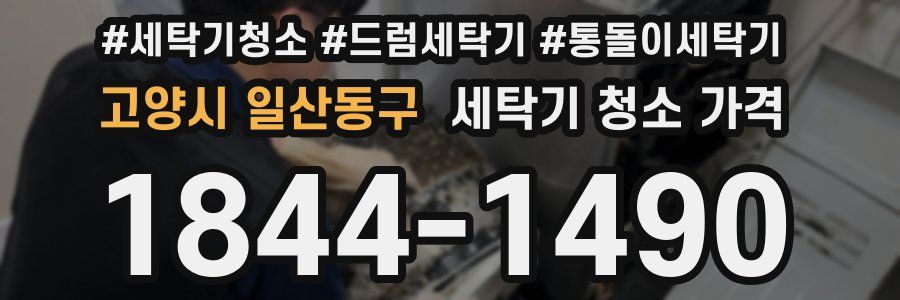 고양시 일산동구 세탁기 청소 가격