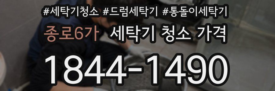 종로6가 세탁기 청소 가격