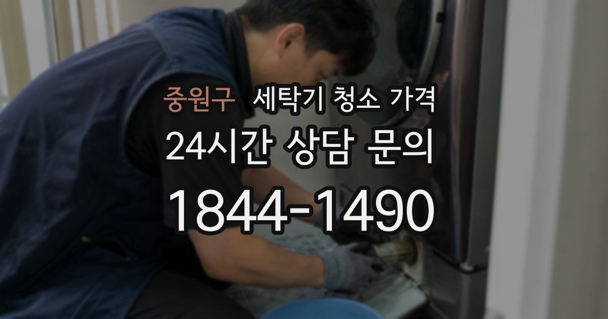 중원구 세탁기 청소 가격
