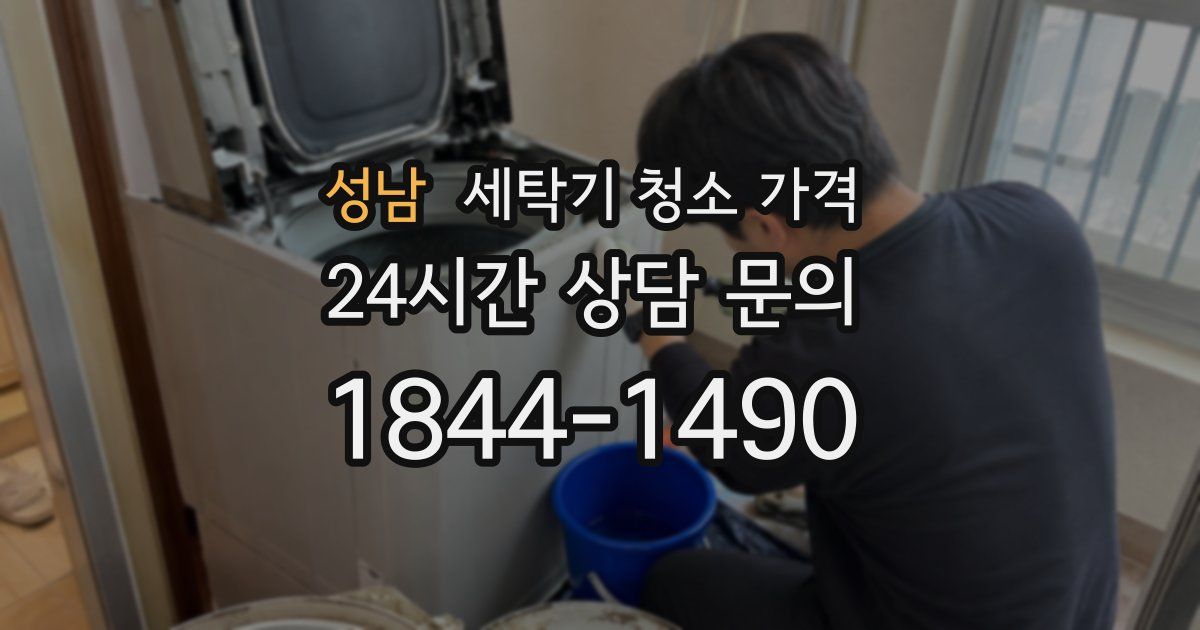 성남 세탁기 청소 가격