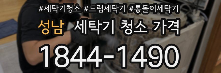 성남 세탁기 청소 가격