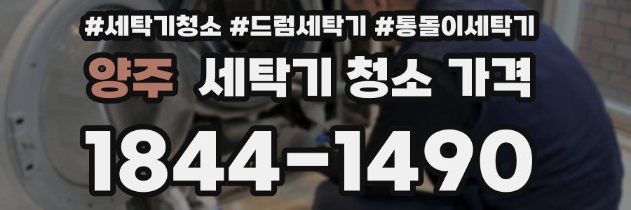 양주 세탁기 청소 가격