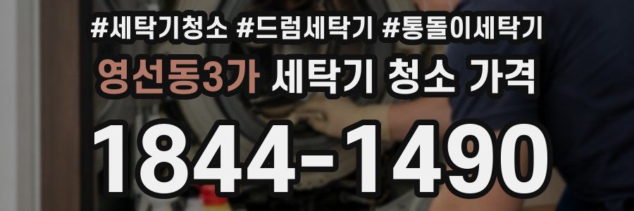 영선동3가 세탁기 청소 가격