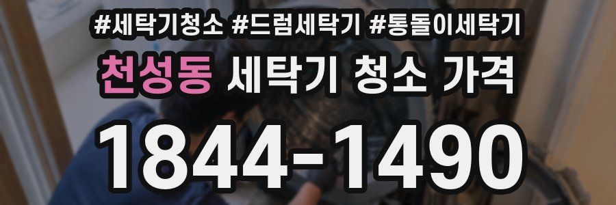 천성동 세탁기 청소 가격