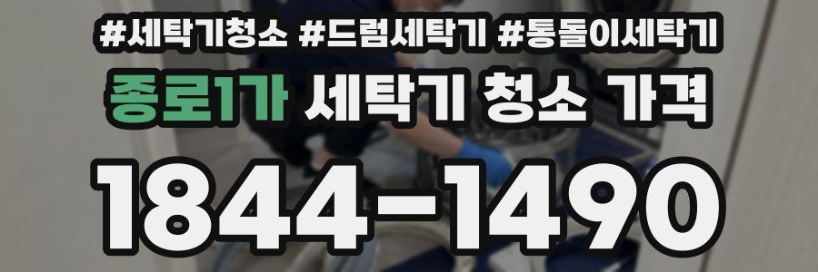 종로1가 세탁기 청소 가격