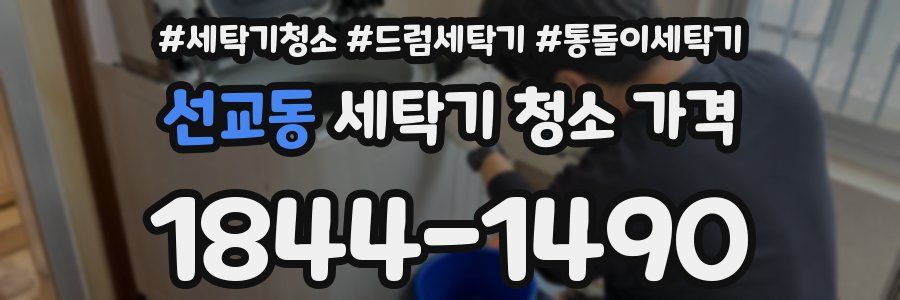 선교동 세탁기 청소 가격