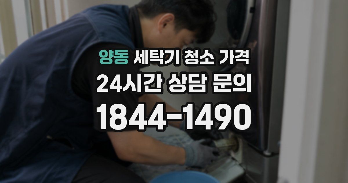 양동 세탁기 청소 가격