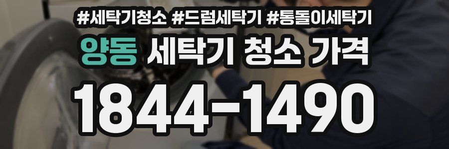 양동 세탁기 청소 가격