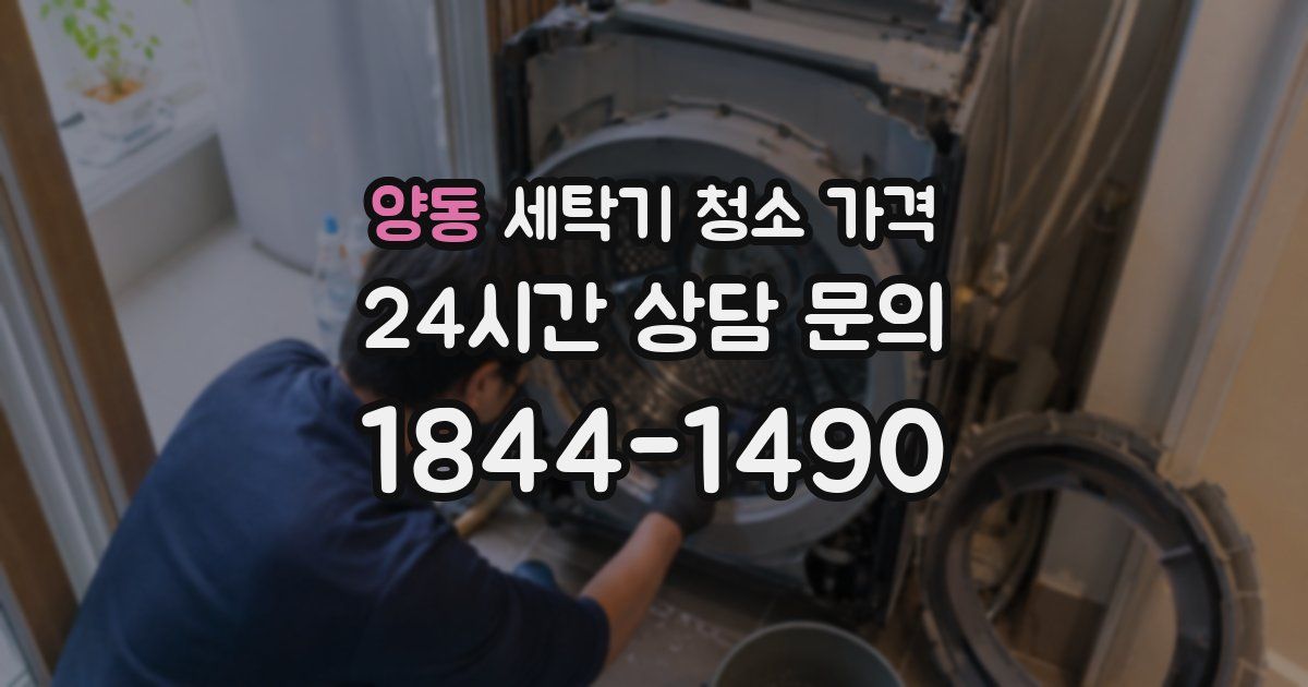 양동 세탁기 청소 가격