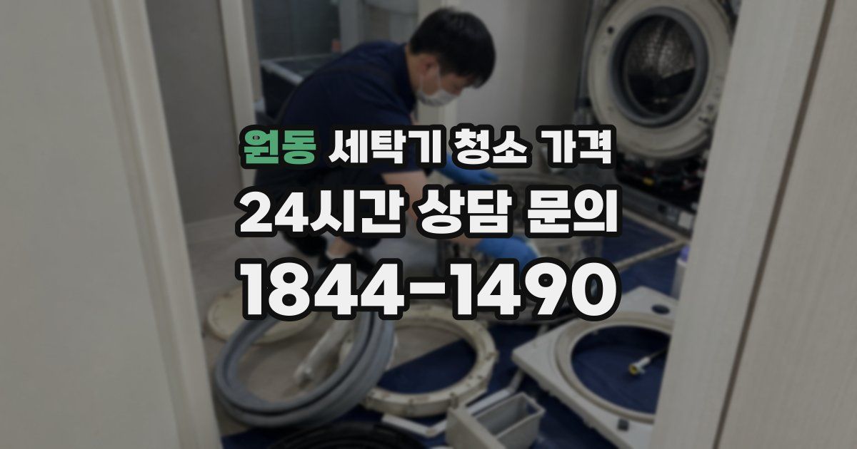 원동 세탁기 청소 가격