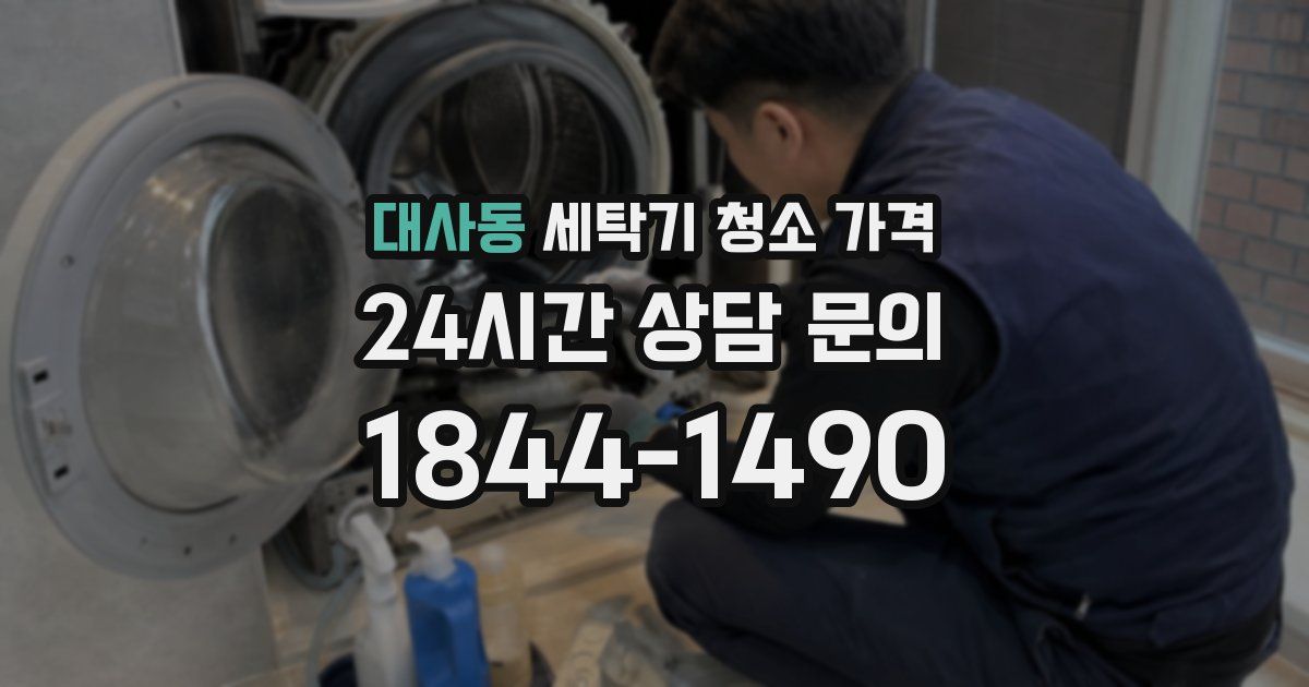 대사동 세탁기 청소 가격
