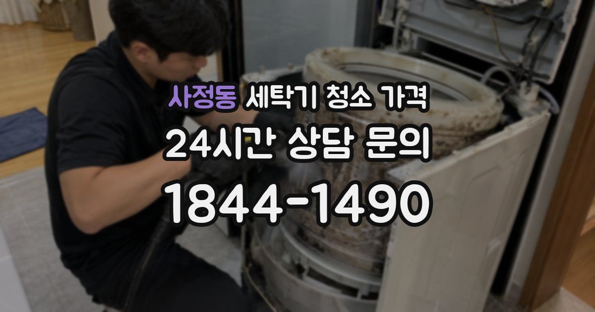 사정동 세탁기 청소 가격