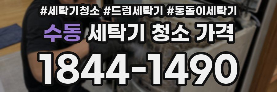 수동 세탁기 청소 가격
