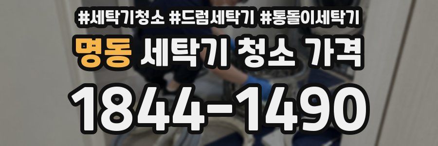 명동 세탁기 청소 가격