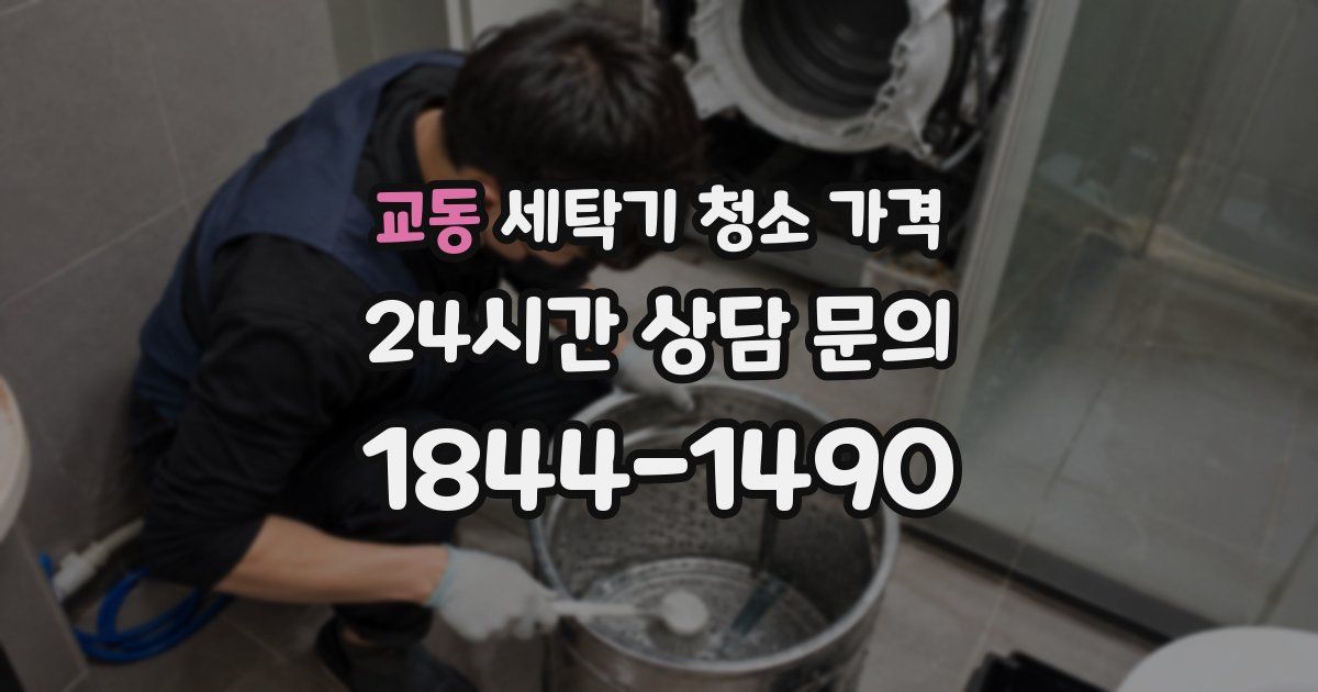 교동 세탁기 청소 가격