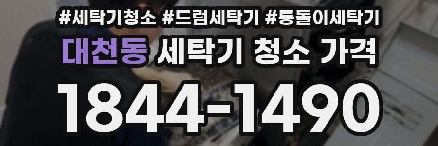 대천동 세탁기 청소 가격