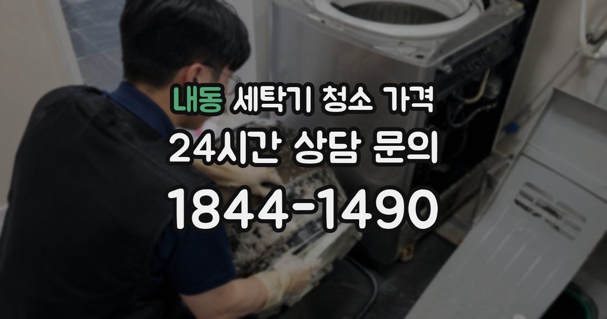 내동 세탁기 청소 가격