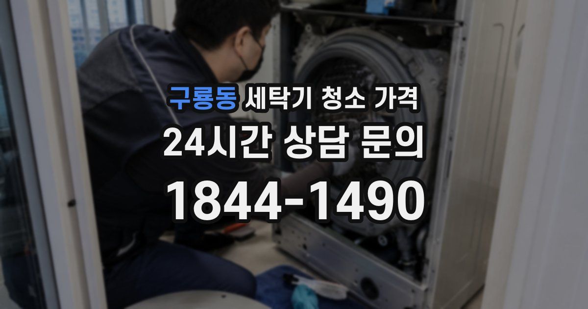 구룡동 세탁기 청소 가격