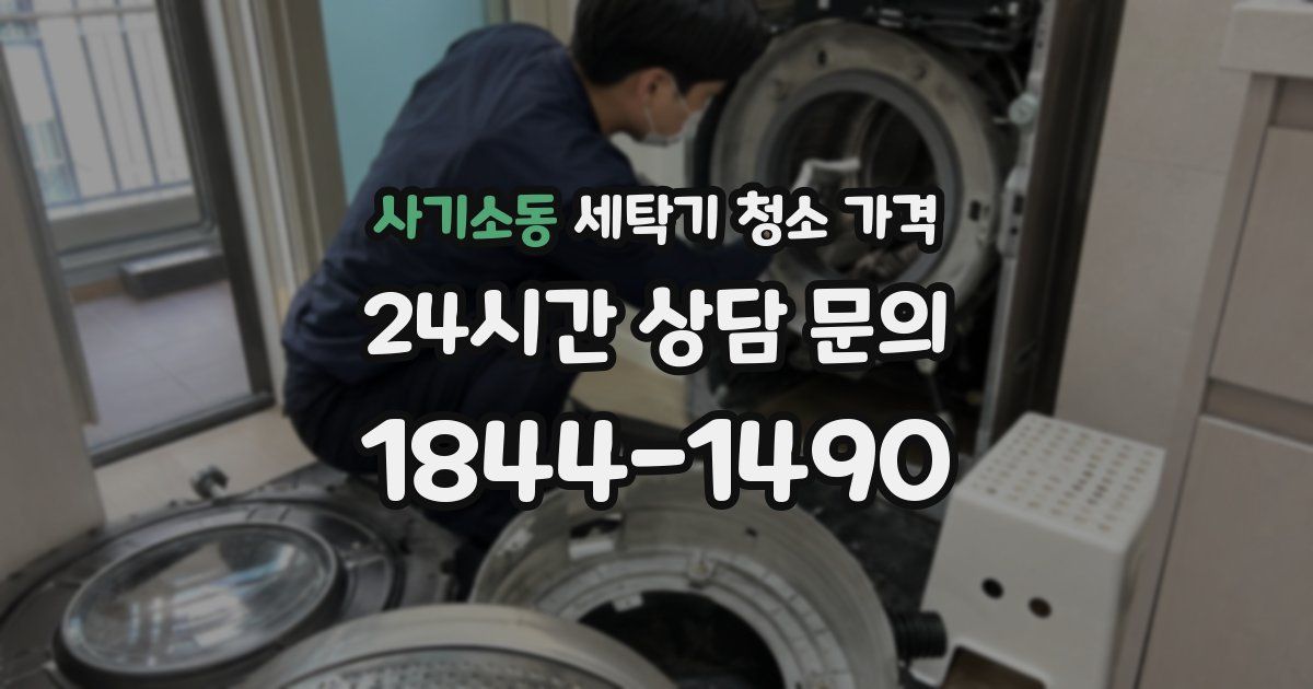 사기소동 세탁기 청소 가격