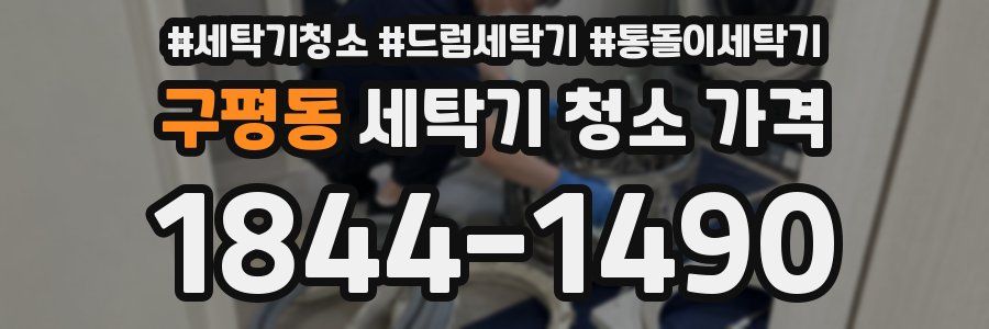 구평동 세탁기 청소 가격