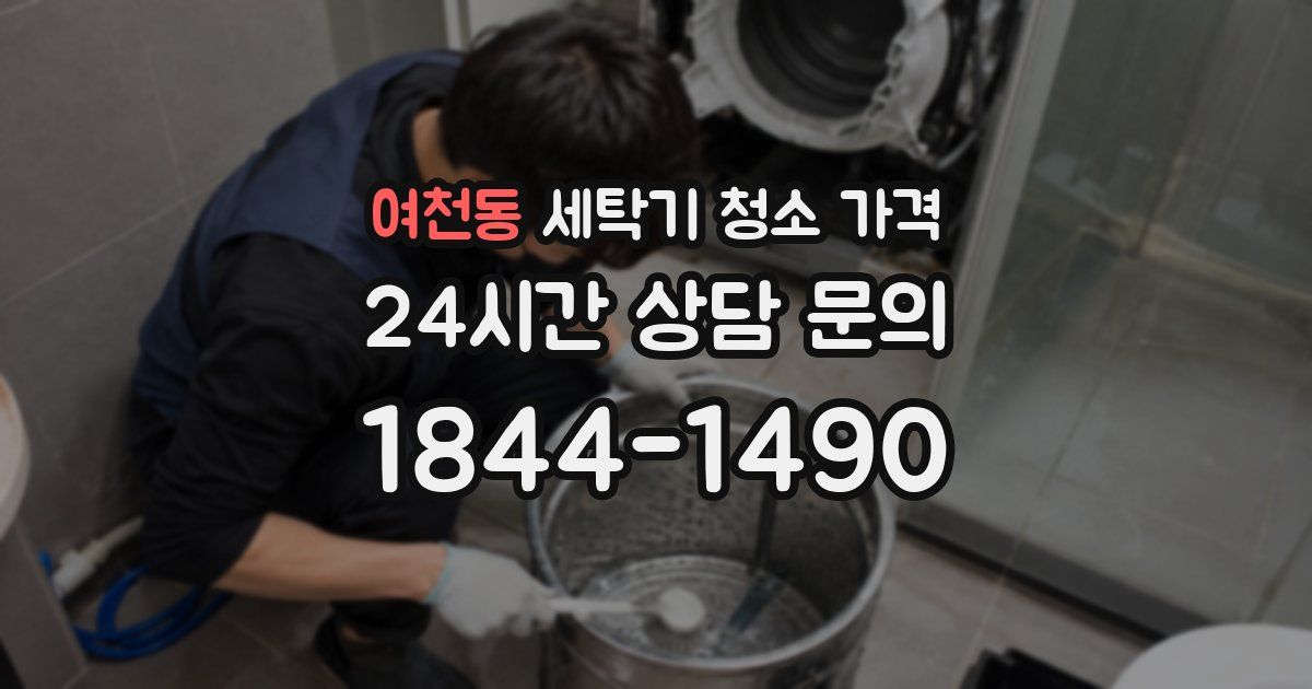 여천동 세탁기 청소 가격