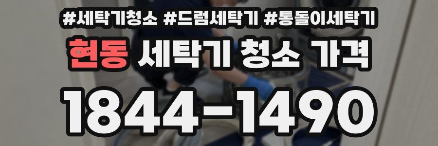 현동 세탁기 청소 가격