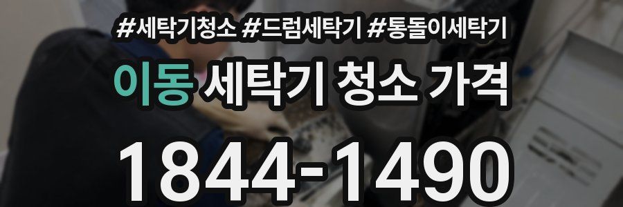 이동 세탁기 청소 가격