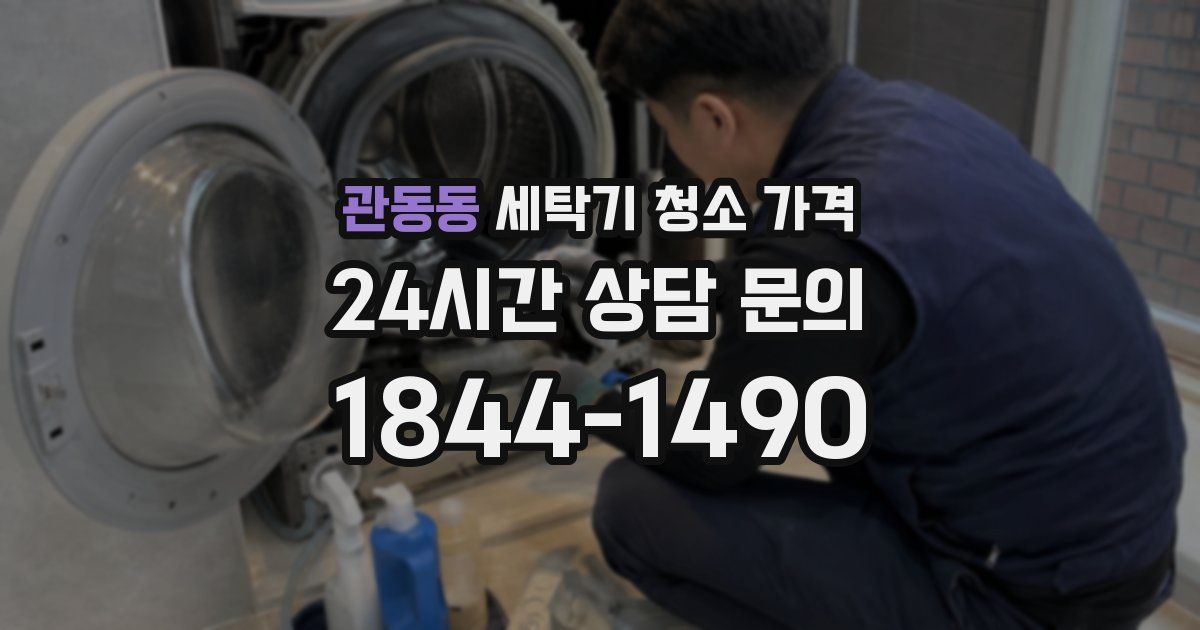 관동동 세탁기 청소 가격