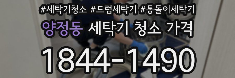양정동 세탁기 청소 가격