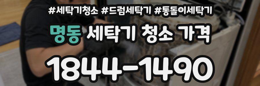 명동 세탁기 청소 가격