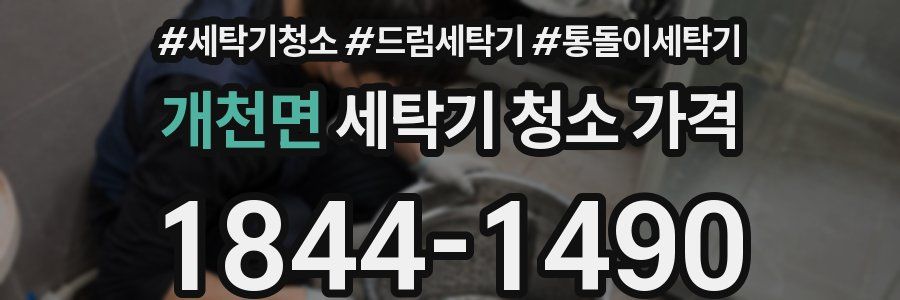 개천면 세탁기 청소 가격