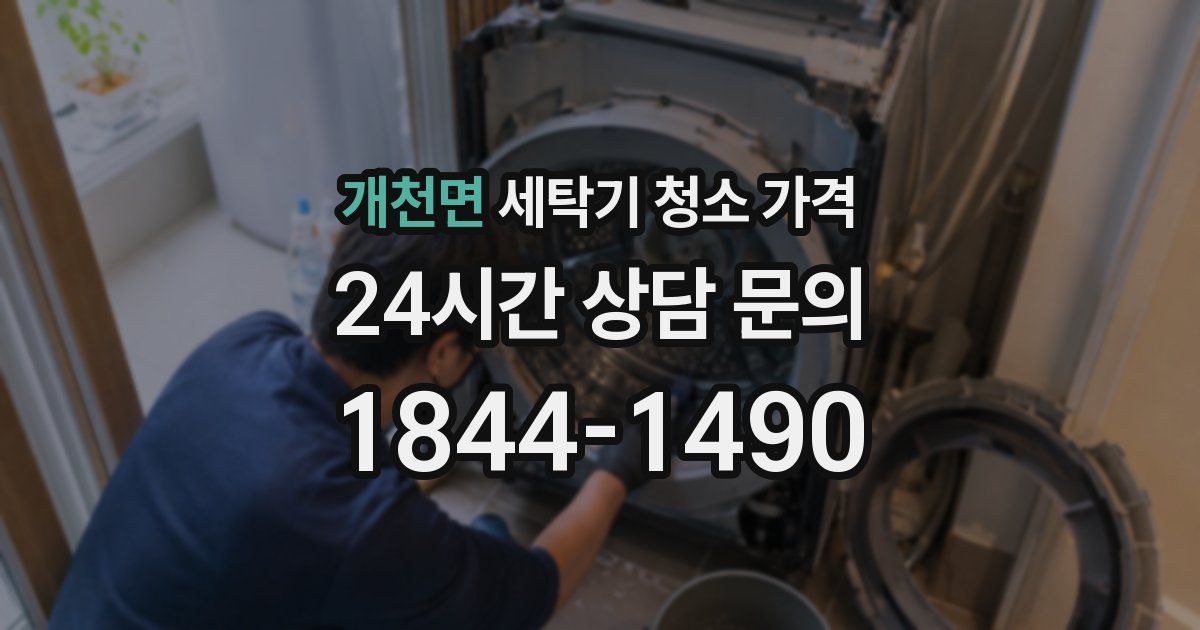 개천면 세탁기 청소 가격