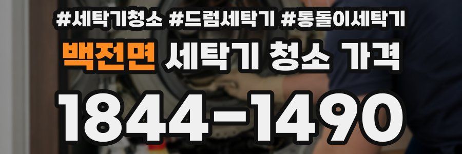 백전면 세탁기 청소 가격