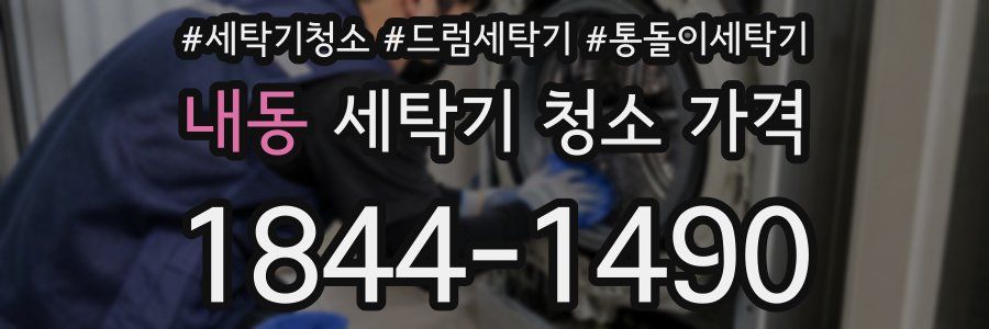 내동 세탁기 청소 가격