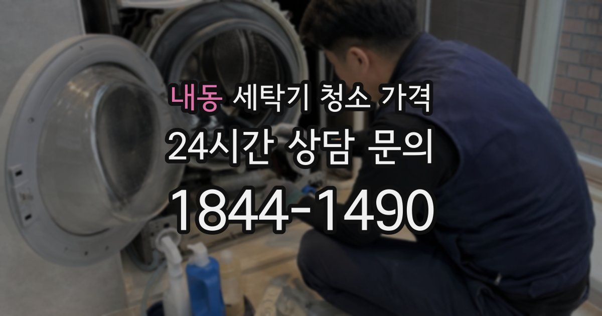 내동 세탁기 청소 가격