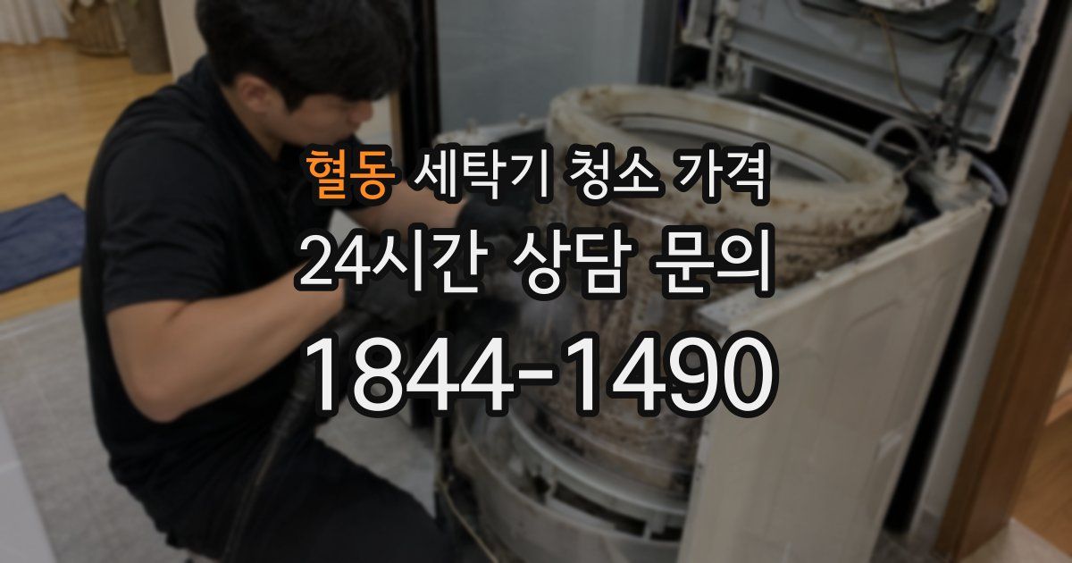 혈동 세탁기 청소 가격