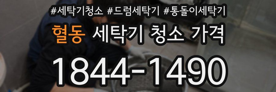 혈동 세탁기 청소 가격