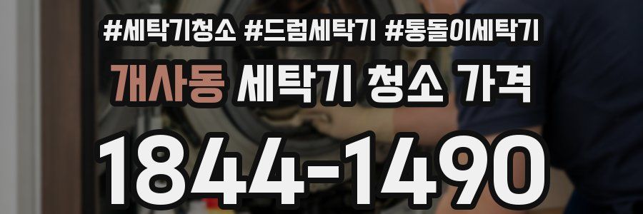 개사동 세탁기 청소 가격