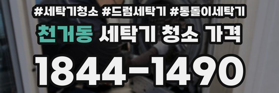 천거동 세탁기 청소 가격