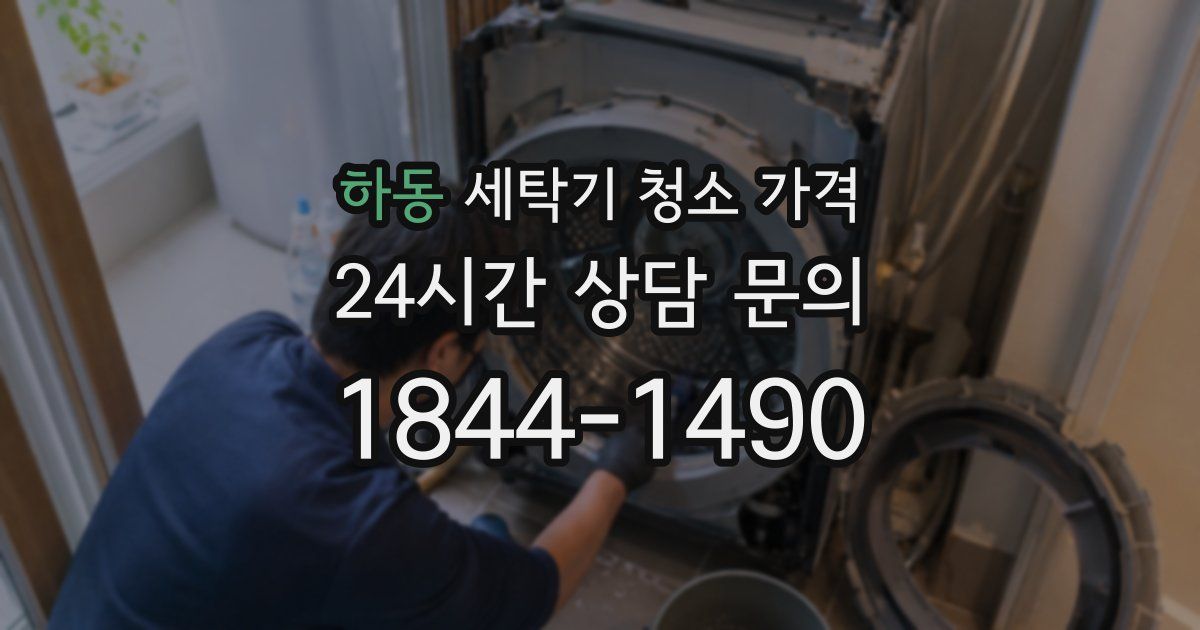 하동 세탁기 청소 가격