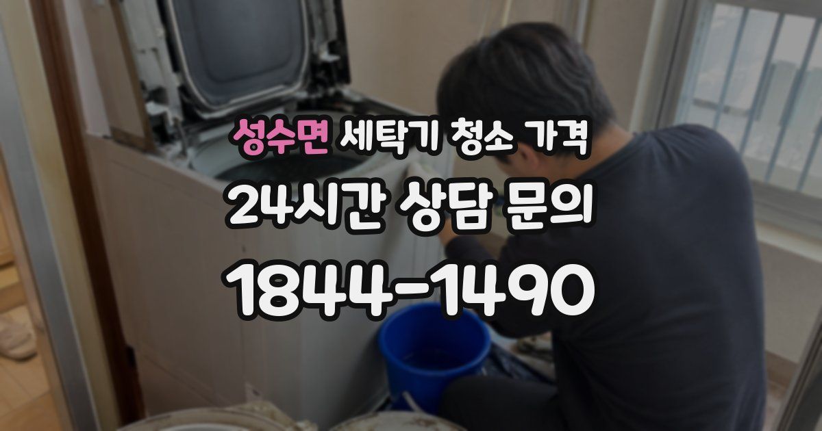 성수면 세탁기 청소 가격