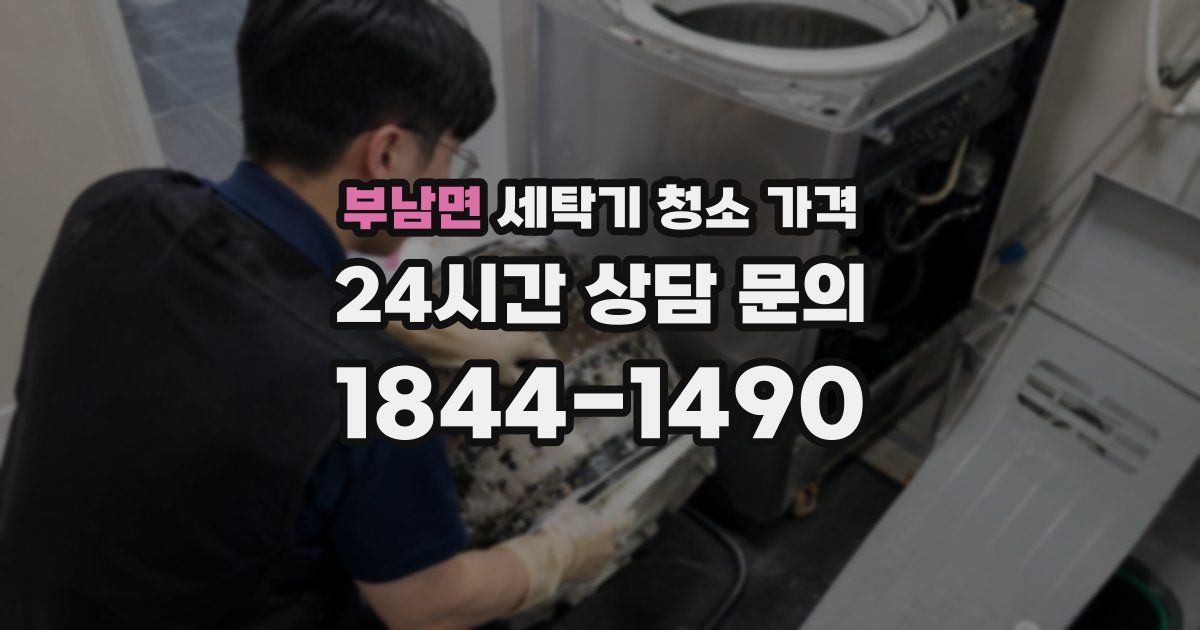 부남면 세탁기 청소 가격