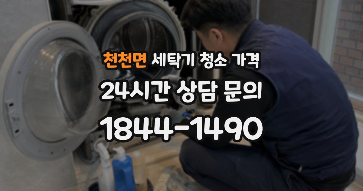 천천면 세탁기 청소 가격